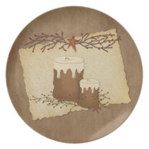 Country Candles Plate