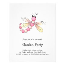 Country Cherries · Pink & Apricot Dragonfly. Personalised Announcements