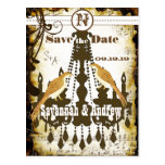 Country Chic Rustic Chandelier Save the Date Post Card