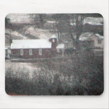 Country Church In A Snowstorm. Mouse Pad