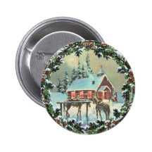 COUNTRY CHURCH & WREATH by SHARON SHARPE Pins