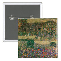 Country House by the Attersee, c.1914 Pinback Button