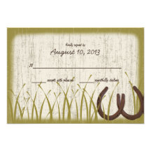 Country Meadow Rustic Wedding Response Card Personalized Announcement