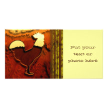 Country Rooster Personalised Photo Card