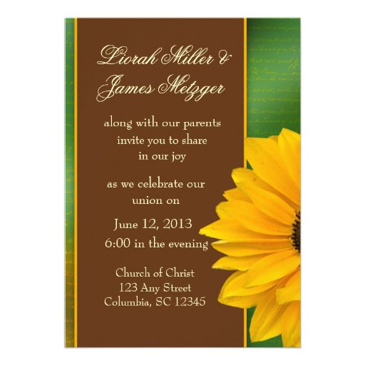 Country Sunflower Invitation Template