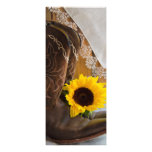 Country Sunflower Wedding Program Custom Announcement