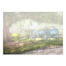 Country - The old wagon out back Custom Invitations