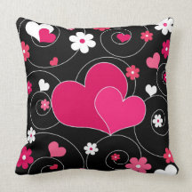 Couple of hearts throw pillow