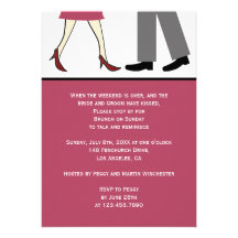 Couple Post Wedding Brunch Personalized Announcements