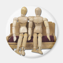 CoupleOnBench122410 Fridge Magnets