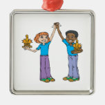 Couples Bowling Champions Christmas Ornament