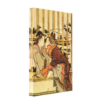 Couples by Hokusai Gallery Wrapped Canvas
