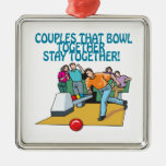 Couples That Bowl Together Christmas Ornaments