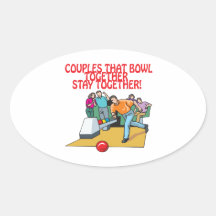 Couples That Bowl Together Sticker