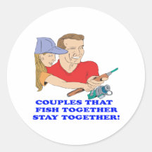Couples That Fish Together 2 Sticker