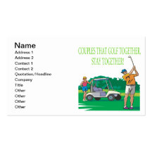 Couples That Golf Together Stay Together Business Card Template