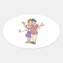 Couples That Golf Together Stay Together Sticker