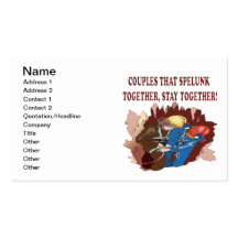 Couples That Spelunk Together Business Card Templates