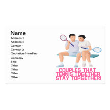 Couples That Tennis Together Business Card