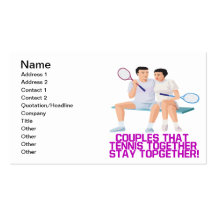 Couples That Tennis Together Business Card