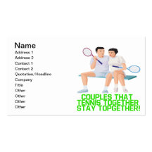 Couples That Tennis Together Business Card