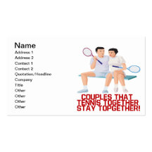 Couples That Tennis Together Business Card Template