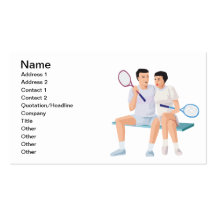 Couples That Tennis Together Business Card Templates