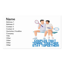 Couples That Tennis Together Business Cards