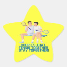 Couples That Tennis Together Star Stickers