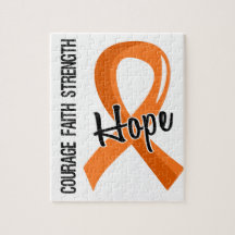 Courage Faith Hope 5 Kidney Cancer Jigsaw Puzzle
