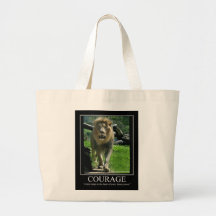 COURAGE Jumbo Tote Bag - Lion (Motivational)