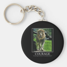 COURAGE Key Chain - Lion (Motivational)