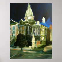 Courthouse At Night - Mark Patrick Poster
