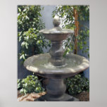 Courtyard Fountain Poster