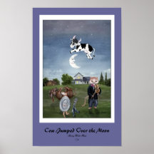 Cow Jumped Over the Moon Print - Customised