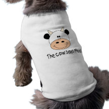 Cow Says Moo Doggie T Shirt