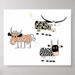 Cow Trio Print