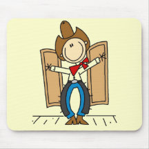 Cowboy at Saloon Tshirts and Gifts Mousepad