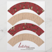 Cowboy Baby Cupcake Wrapper Personalized Flyer