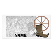 Cowboy Boot Photocard Personalized Photo Card