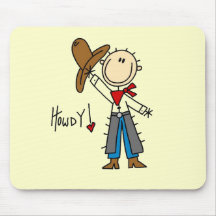 Cowboy Howdy T-shirts and Gifts Mousepad