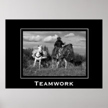 Cowboy, Mule & Appaloosa Motivational  Poster