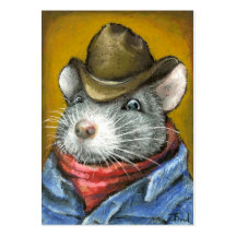 cowboy rat business card