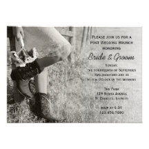 Cowgirl and Sunflowers Post Wedding Brunch Invite