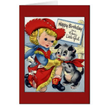 Cowgirl Birthday Greetings Card