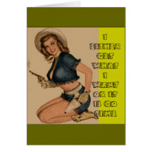 Cowgirl Chic It's Go Time Greeting Cards
