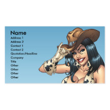 Cowgirl Country Girl Business Card by Al Rio