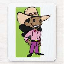 Cowgirl in Purple Mouse Mat