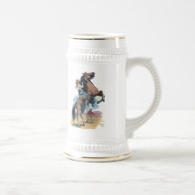 Cowgirl on Horse Coffee Mugs