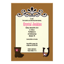 Cowgirl Invitation Template